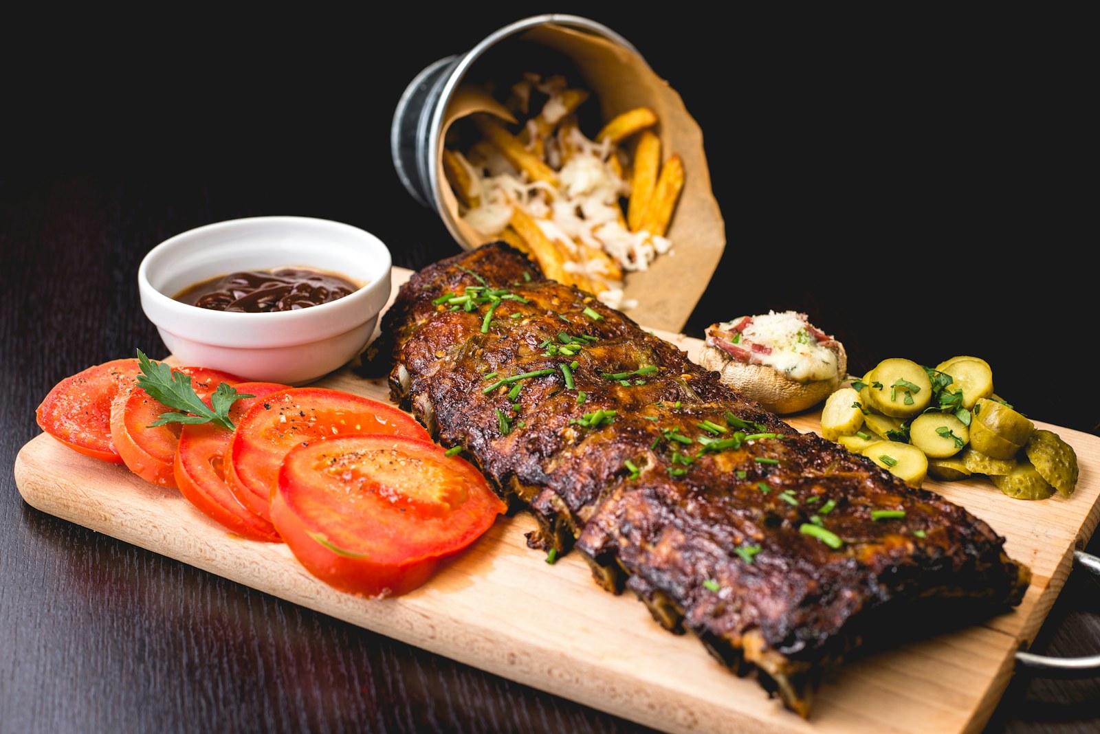 Grilled New York sirloin steak sliced and ready to serve