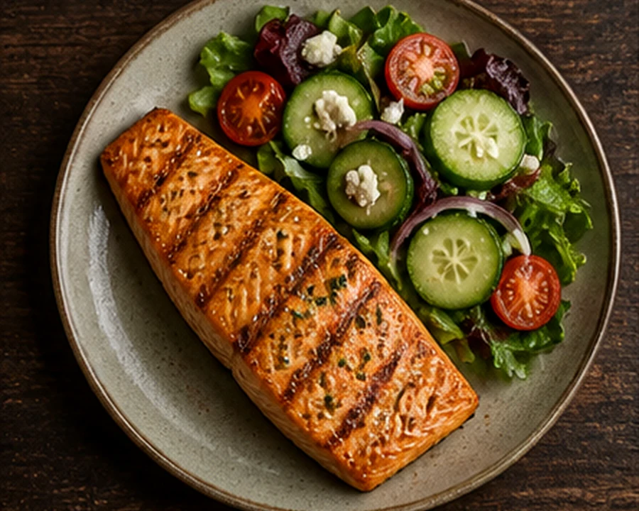 O'Hara's Pub menu item: Broiled Salmon over Salad